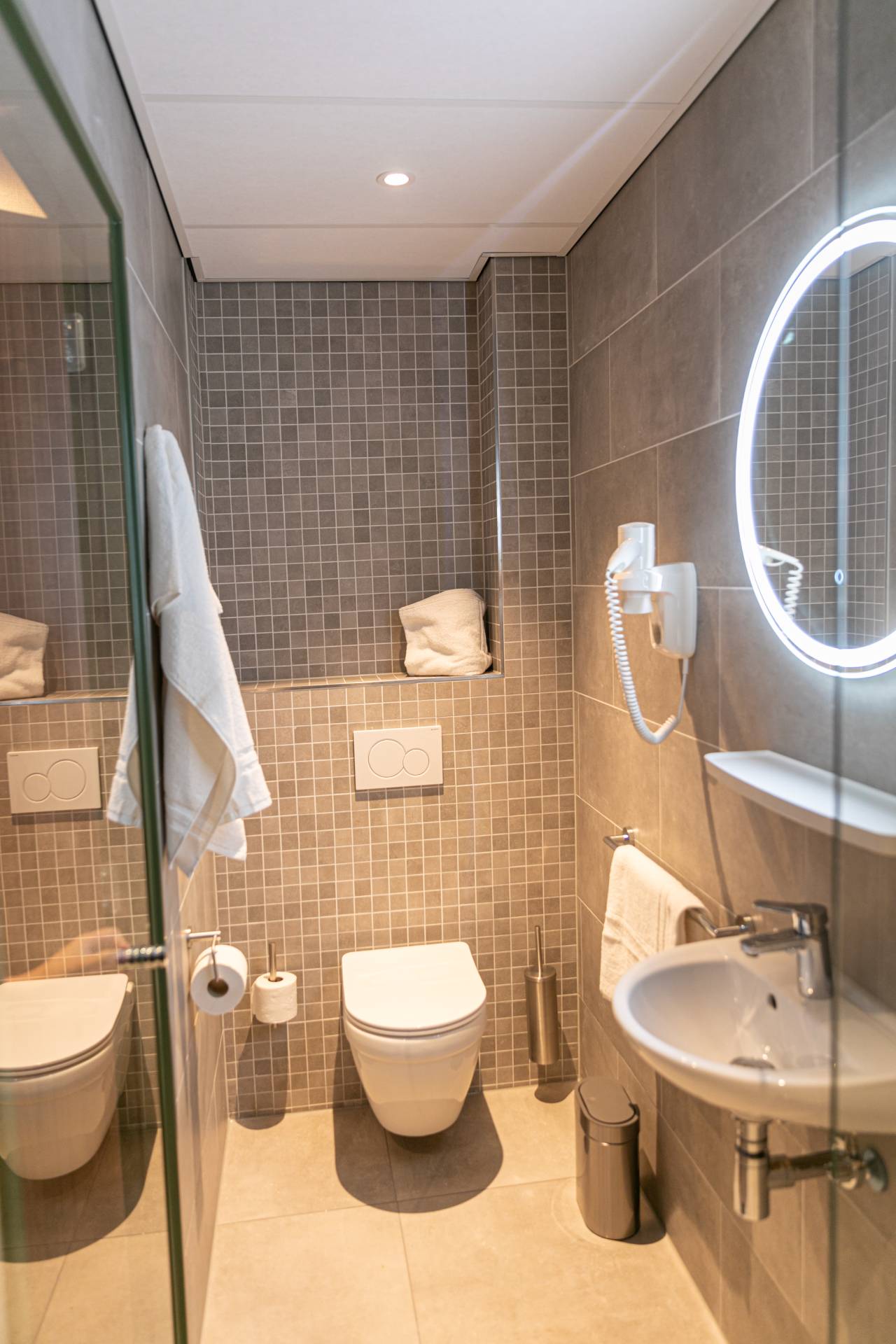 Deluxe kamer met drie bedden - toilet
